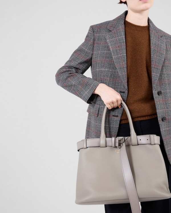 Prada Buckle large leather handbag with belt  Prada Buckle large leather handbag with belt