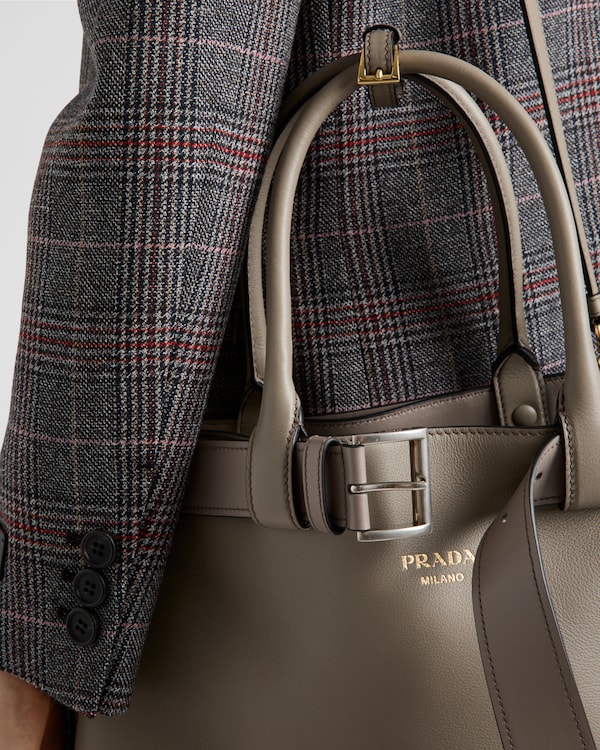 Prada Buckle large leather handbag with belt  Prada Buckle large leather handbag with belt