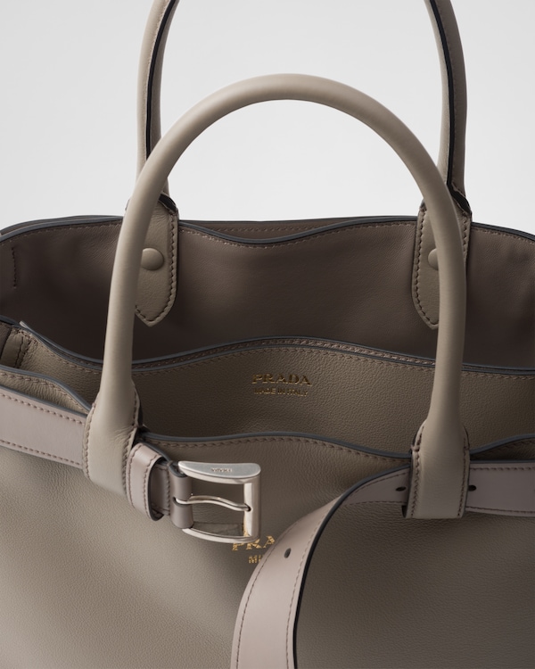 Prada Buckle large leather handbag with belt  Prada Buckle large leather handbag with belt