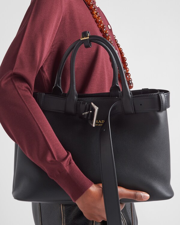 Prada Buckle medium leather handbag with belt Prada Buckle medium leather handbag with belt