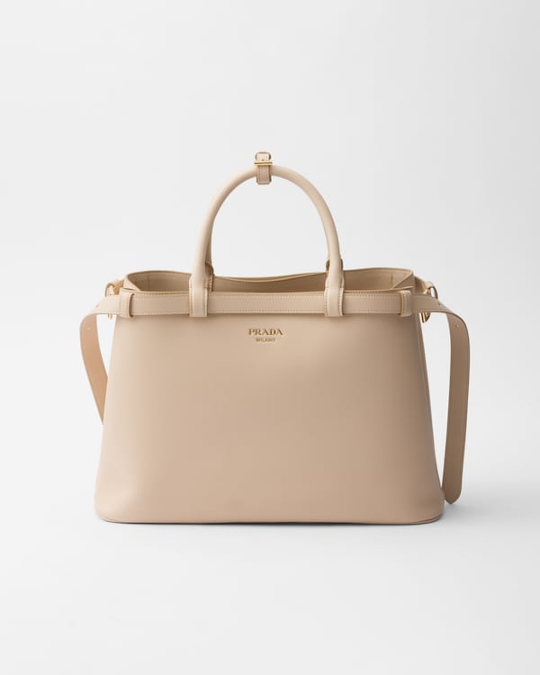 Travertine Stone Prada Buckle small leather handbag with