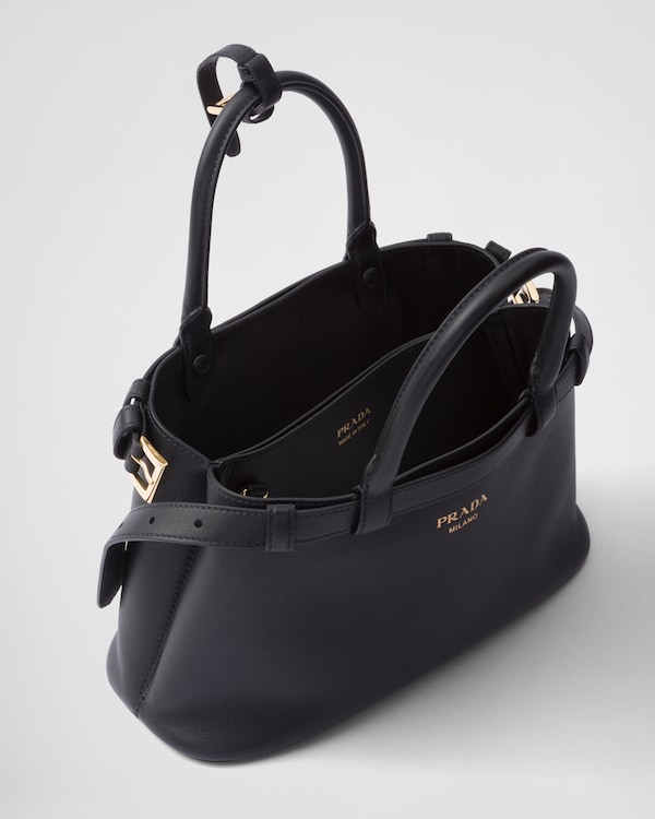 Prada Buckle small leather handbag with double belt Prada Buckle small leather handbag with double belt