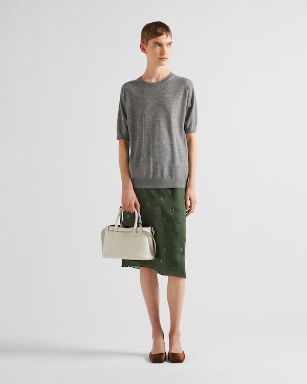 Petit sac à main en cuir Prada Buckle avec double ceinture Petit sac à main en cuir Prada Buckle avec double ceinture