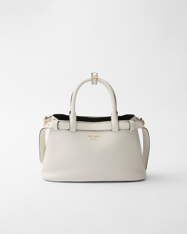 Amazon.com: Prada Contenitore Nero Black Vitello Daino Gold