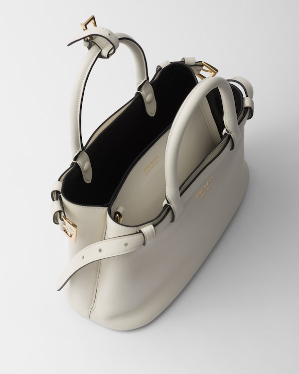 Petit sac à main en cuir Prada Buckle avec double ceinture Petit sac à main en cuir Prada Buckle avec double ceinture