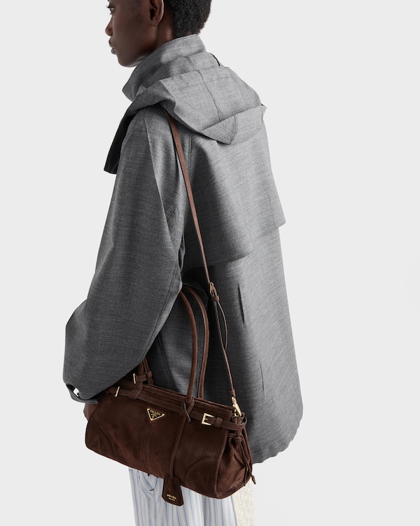 Prada Bonnie medium suede bag - Dark Brown Prada Bonnie medium suede bag - Dark Brown