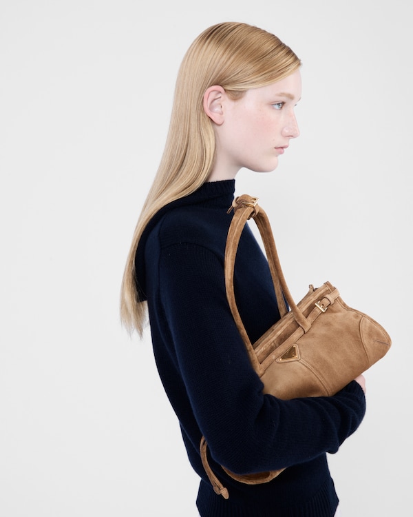 プラダ ボニー ミディアム スエード ハンドバッグ プラダ ボニー ミディアム スエード ハンドバッグ