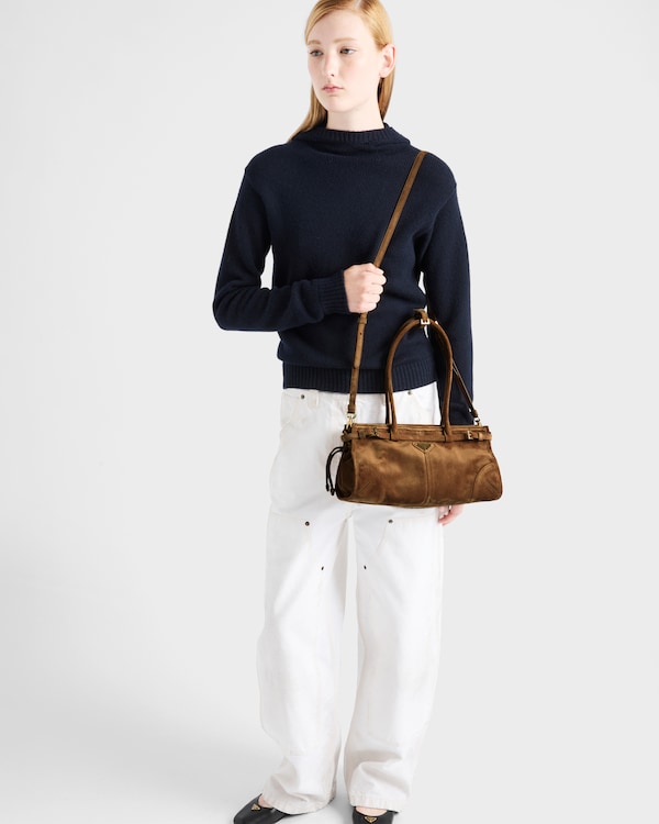 プラダ ボニー ミディアム スエード ハンドバッグ プラダ ボニー ミディアム スエード ハンドバッグ