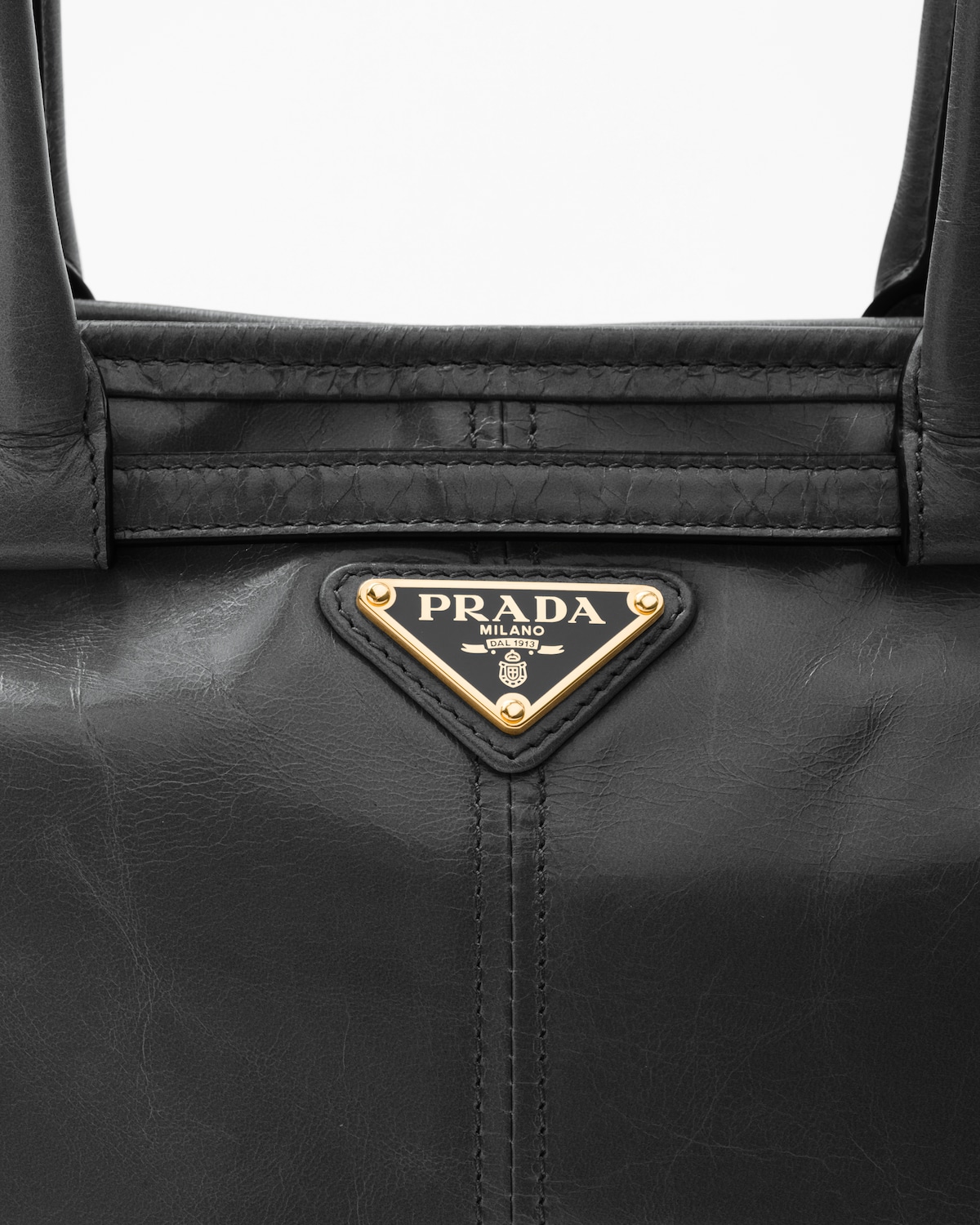 PRADA 25S BONNIE LARGE HANDBAG 38 IN BEIGE CALFSKIN GOLD HARDWRE