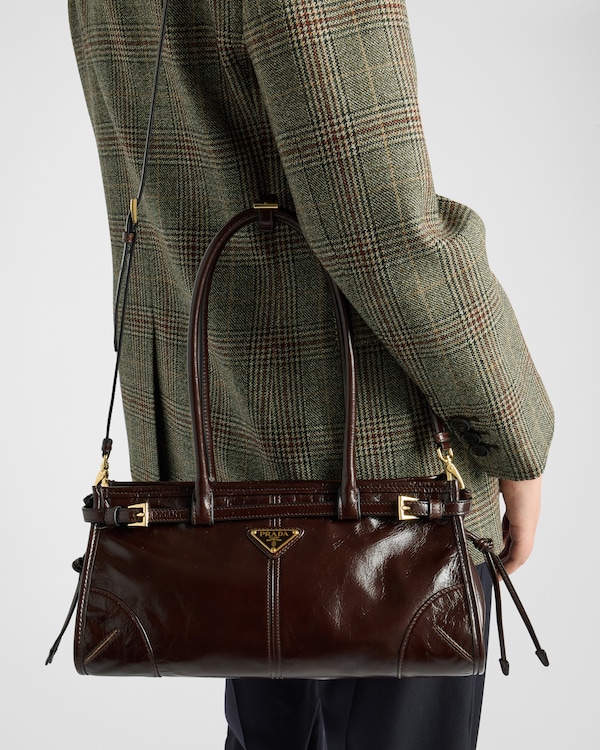 Prada Bonnie medium leather handbag - Dark Brown Prada Bonnie medium leather handbag - Dark Brown