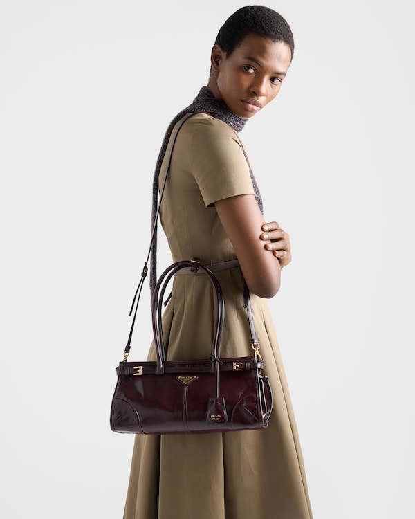 Prada Bonnie medium leather bag - Burgundy Prada Bonnie medium leather bag - Burgundy