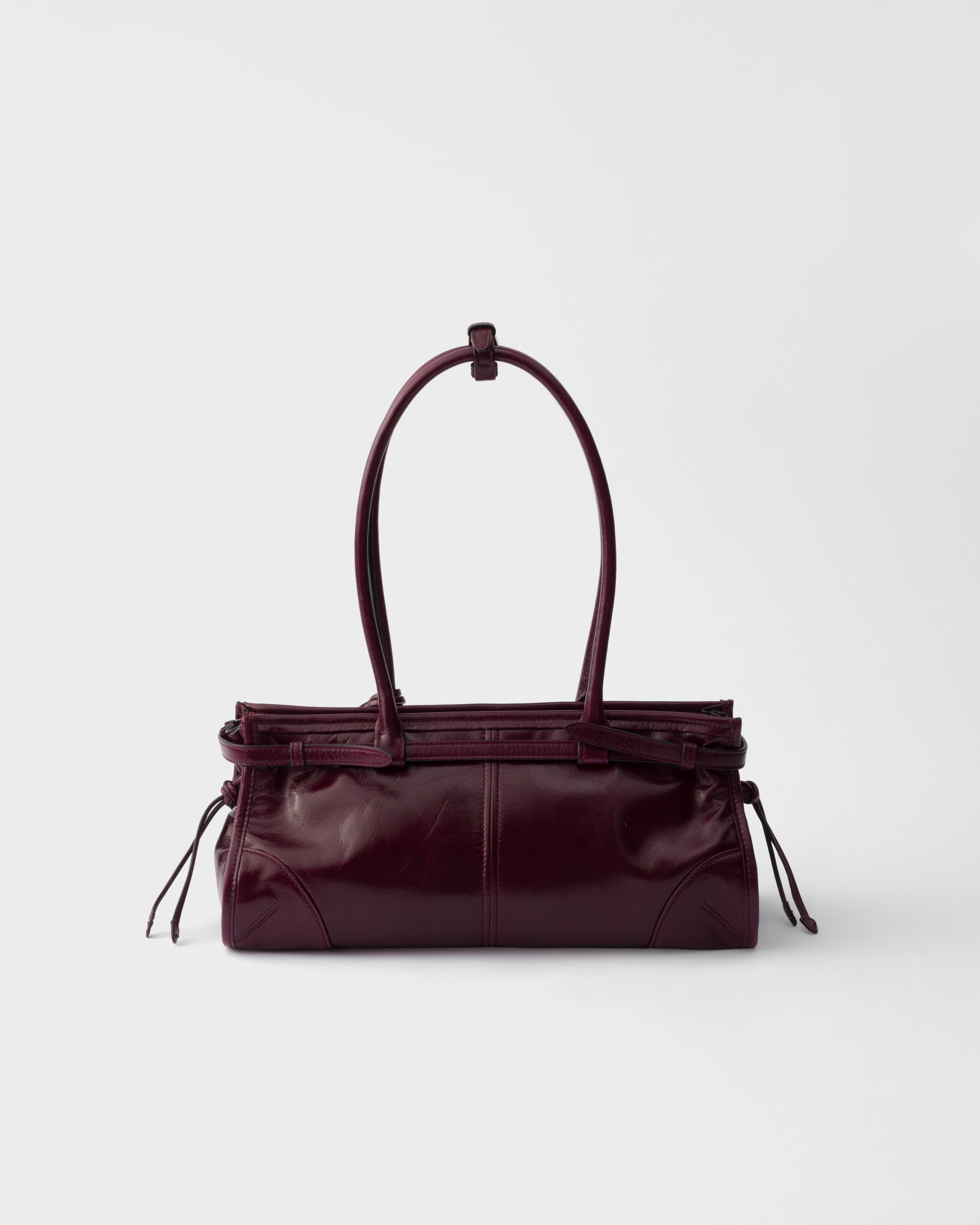 Burgundy Prada Bonnie Medium Leather Bag | PRADA - United States