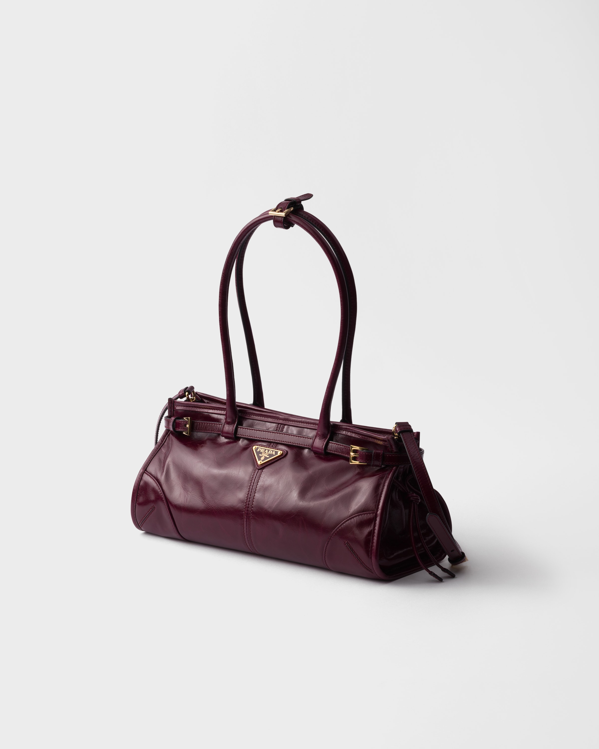 Burgundy Prada Bonnie medium leather handbag | PRADA
