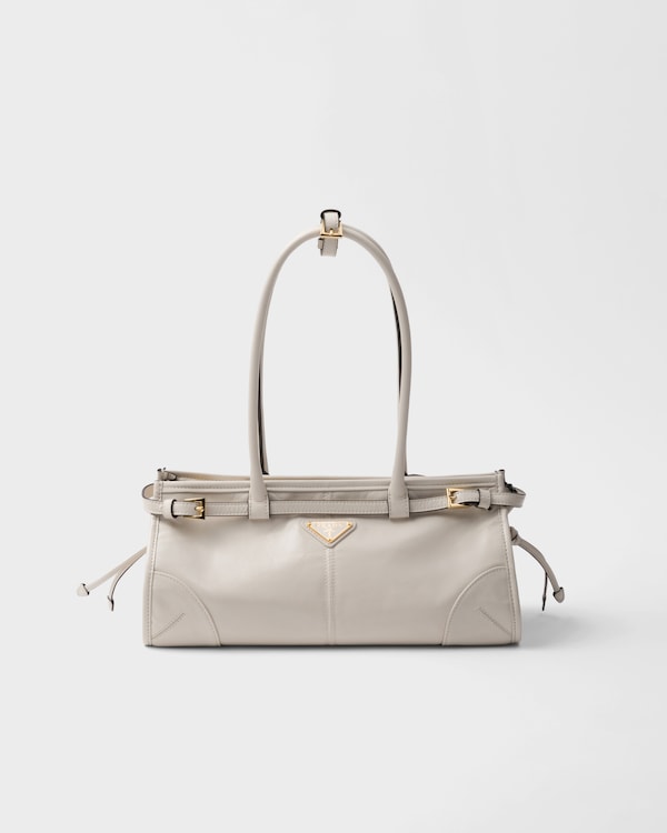 気質アップ ホワイト プラダ ボニー ミディアム レザー ハンドバッグ | PRADA バッグ