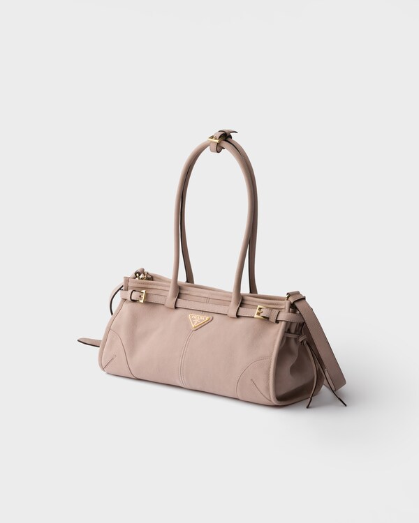 حقيبة يد Prada Bonnie متوسطة من جلد نوبوك - زنبق الماء حقيبة يد Prada Bonnie متوسطة من جلد نوبوك - زنبق الماء