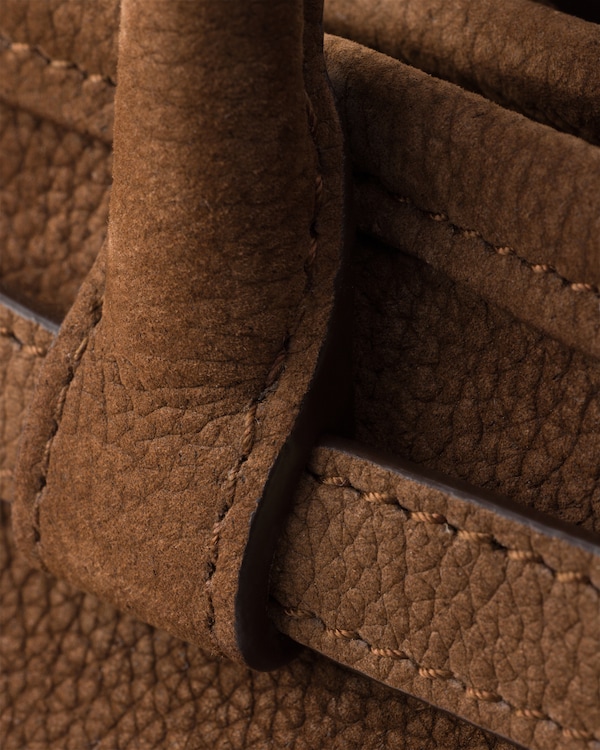 Prada Bonnie medium nubuck leather handbag - Cocoa Brown Prada Bonnie medium nubuck leather handbag - Cocoa Brown