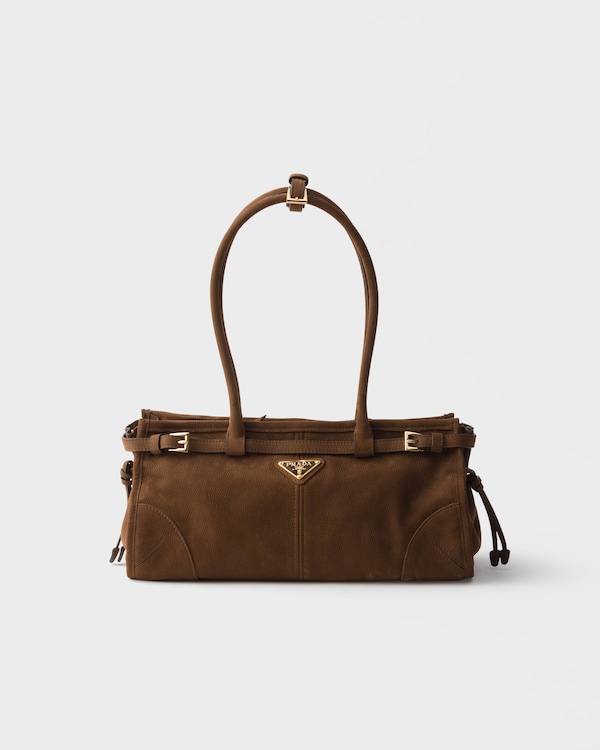 Prada Bonnie medium nubuck leather handbag - Cocoa Brown Prada Bonnie medium nubuck leather handbag - Cocoa Brown