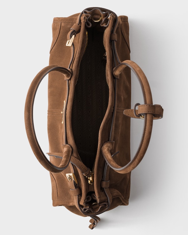 Prada Bonnie medium nubuck leather handbag - Cocoa Brown Prada Bonnie medium nubuck leather handbag - Cocoa Brown