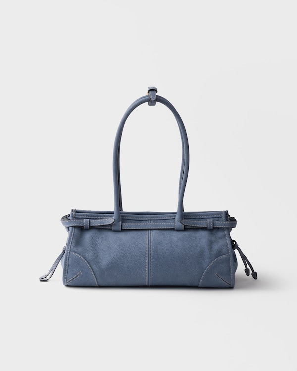 Prada Bonnie medium nubuck leather handbag - Aviation Blue Prada Bonnie medium nubuck leather handbag - Aviation Blue