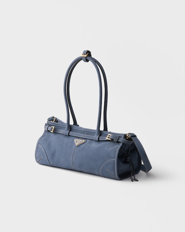 Prada Bonnie medium nubuck leather handbag - Aviation Blue Prada Bonnie medium nubuck leather handbag - Aviation Blue