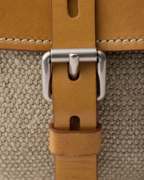 Prada Bonnie medium linen and leather handbag - Rope/Natural Prada Bonnie medium linen and leather handbag - Rope/Natural