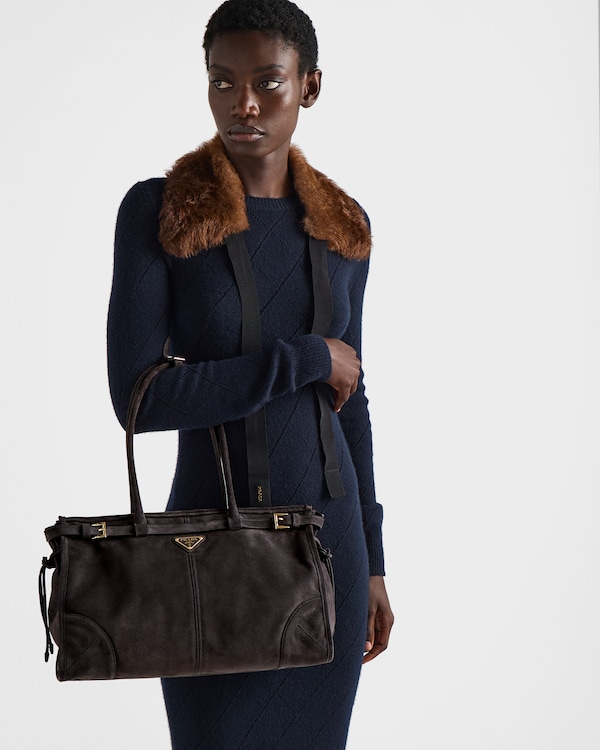 Grand sac à main Prada Bonnie en veau velours Grand sac à main Prada Bonnie en veau velours