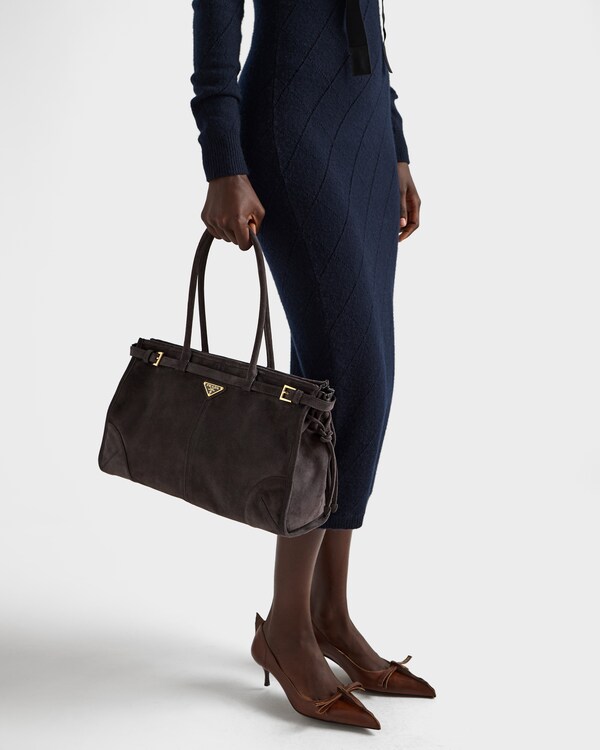 Grand sac à main Prada Bonnie en veau velours Grand sac à main Prada Bonnie en veau velours