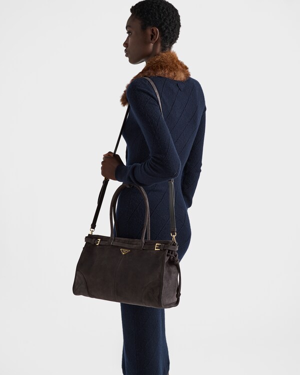 Grand sac à main Prada Bonnie en veau velours Grand sac à main Prada Bonnie en veau velours