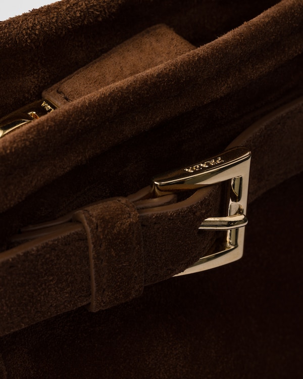 Borsa a mano Prada Bonnie large in pelle scamosciata Borsa a mano Prada Bonnie large in pelle scamosciata