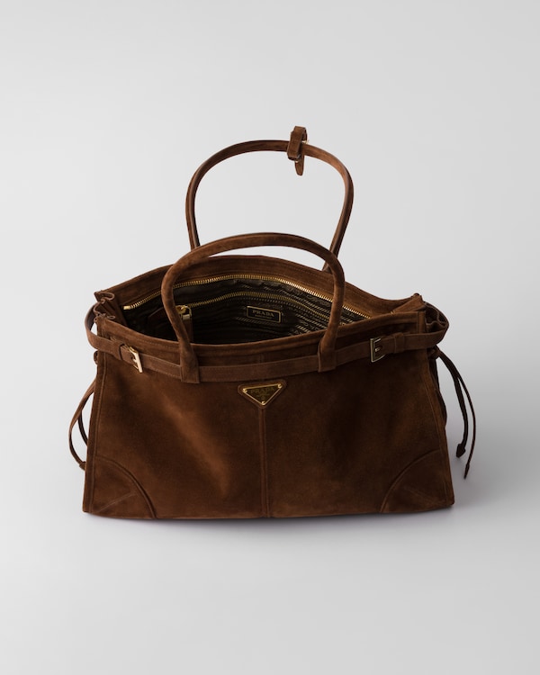 Borsa a mano Prada Bonnie large in pelle scamosciata Borsa a mano Prada Bonnie large in pelle scamosciata