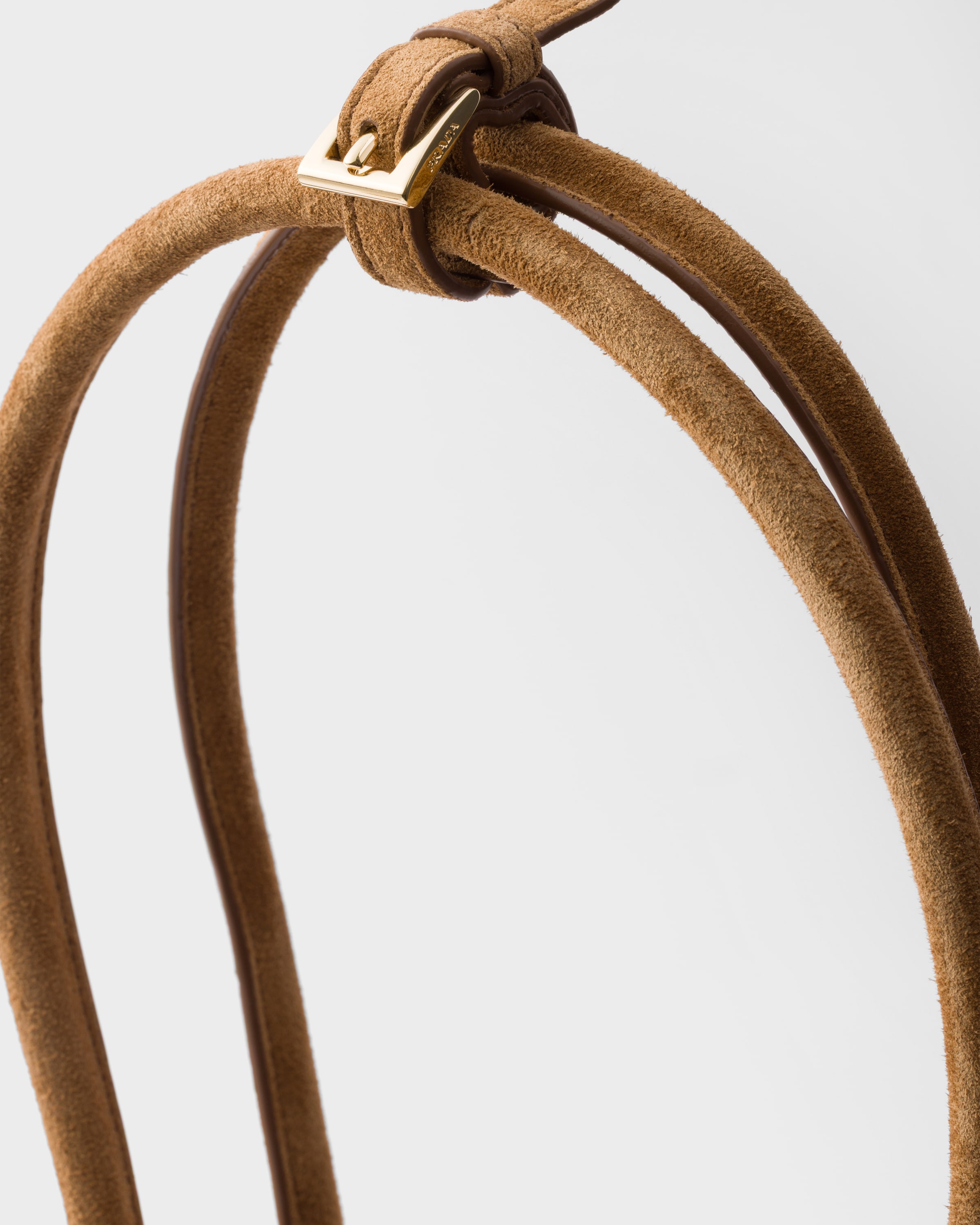Prada Bonnie large suede handbag