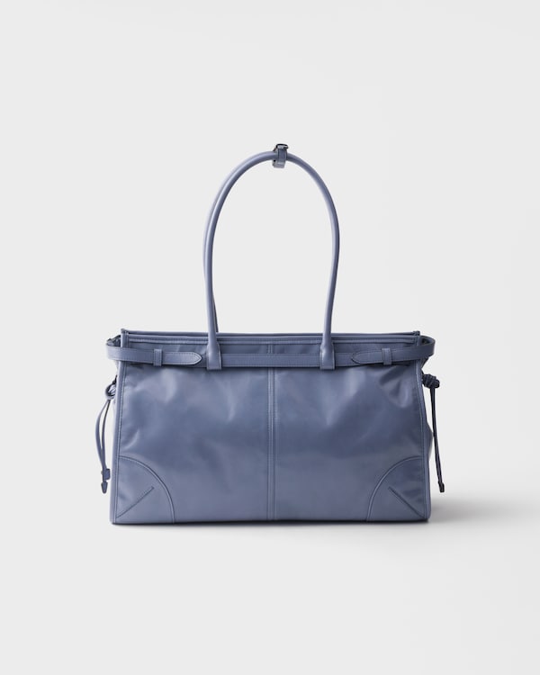 Bolso grande Prada Bonnie de piel - Azul azafata Bolso grande Prada Bonnie de piel - Azul azafata