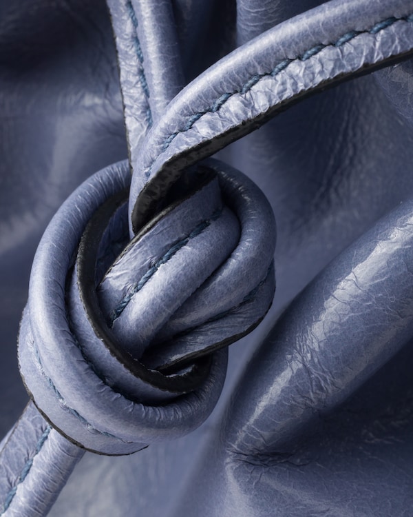 Bolso grande Prada Bonnie de piel - Azul azafata Bolso grande Prada Bonnie de piel - Azul azafata