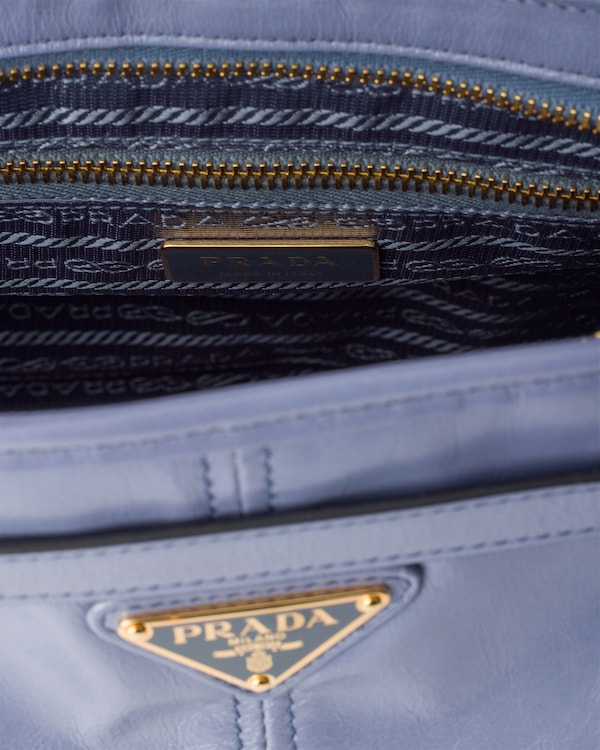 Bolso grande Prada Bonnie de piel - Azul azafata Bolso grande Prada Bonnie de piel - Azul azafata