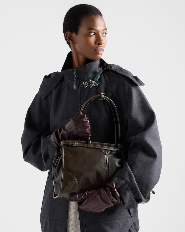 Prada Bonnie large leather handbag - Forest Prada Bonnie large leather handbag - Forest