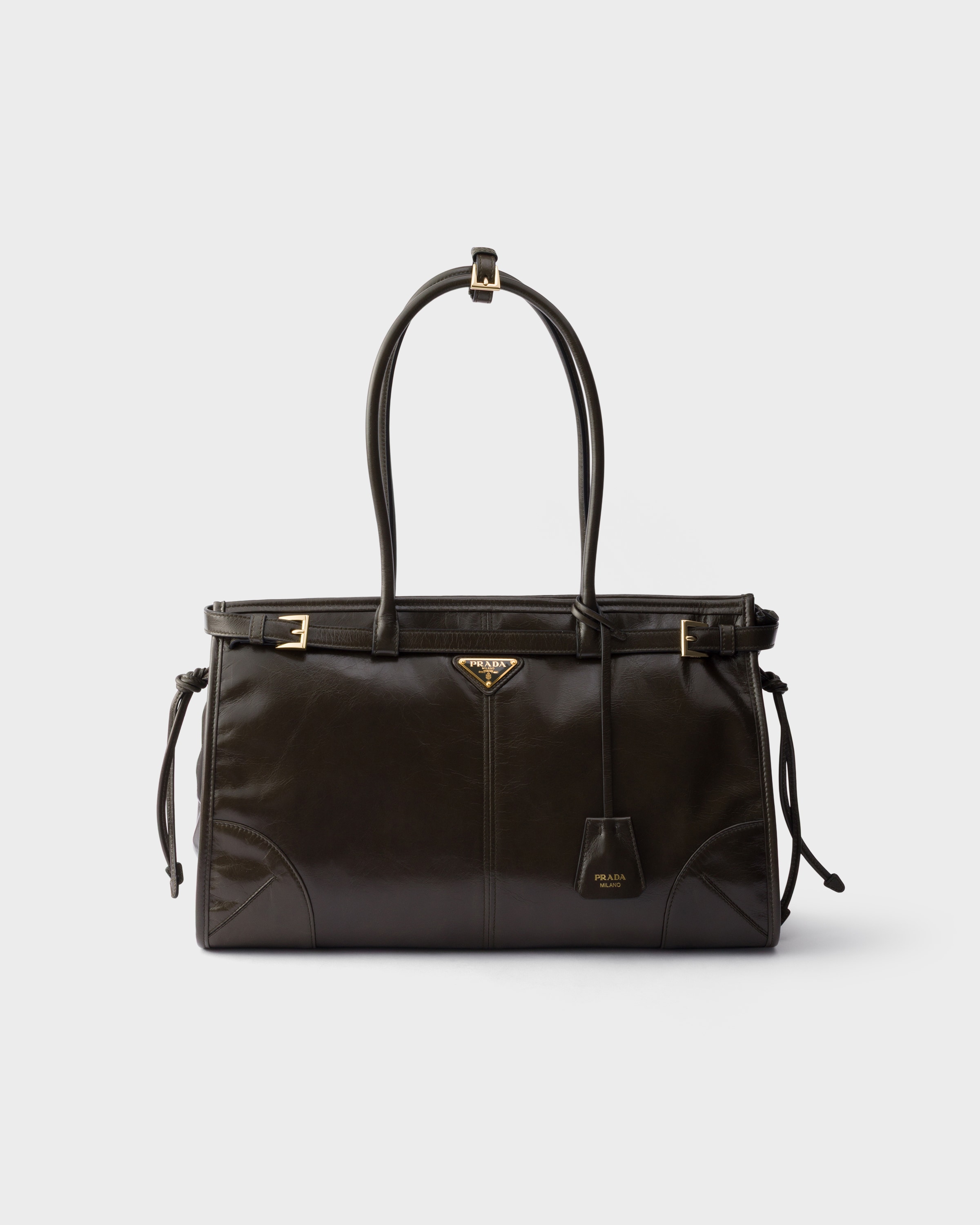 Forest Prada Bonnie Large Leather Handbag | PRADA - Netherlands