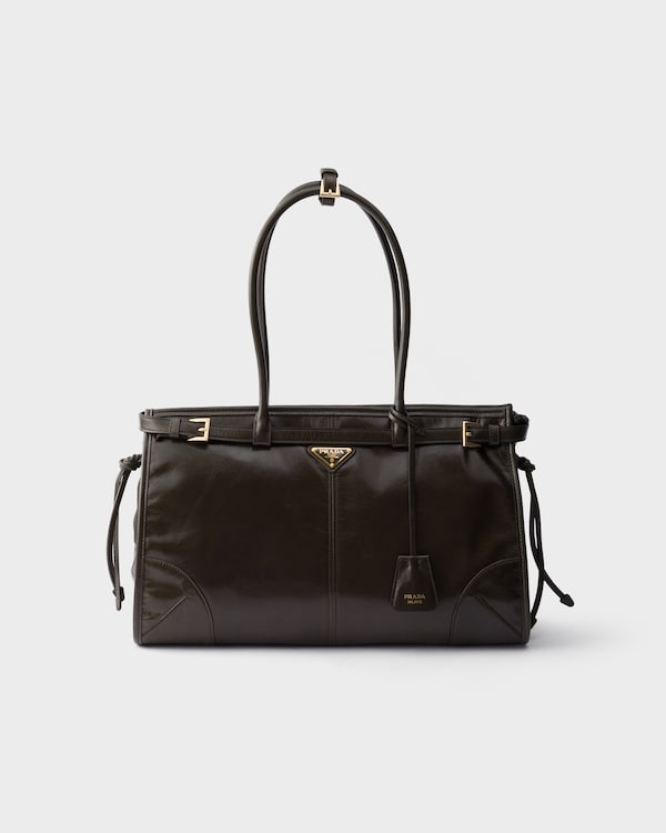 Prada Bonnie large leather handbag - Forest Prada Bonnie large leather handbag - Forest