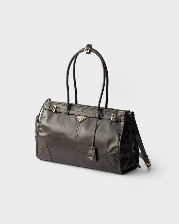 Prada Bonnie large leather handbag - Forest Prada Bonnie large leather handbag - Forest