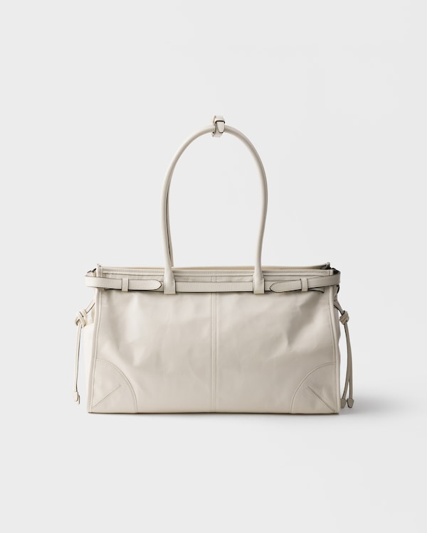 Bolso grande Prada Bonnie de piel - Blanco Bolso grande Prada Bonnie de piel - Blanco
