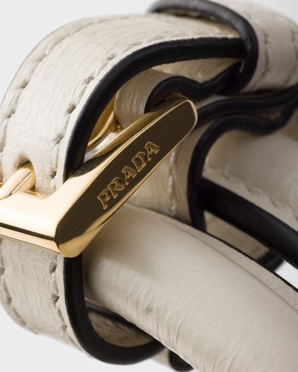 Bolso grande Prada Bonnie de piel - Blanco Bolso grande Prada Bonnie de piel - Blanco
