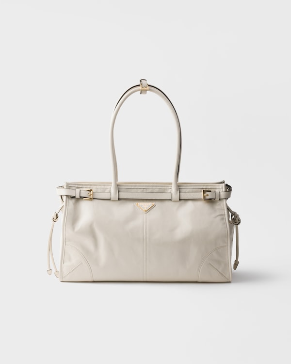 Bolso grande Prada Bonnie de piel - Blanco Bolso grande Prada Bonnie de piel - Blanco