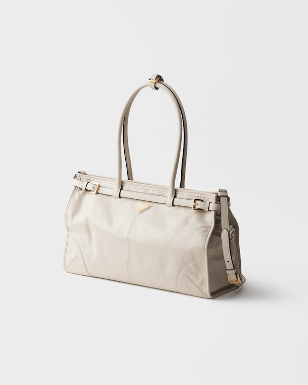 Bolso grande Prada Bonnie de piel - Blanco Bolso grande Prada Bonnie de piel - Blanco