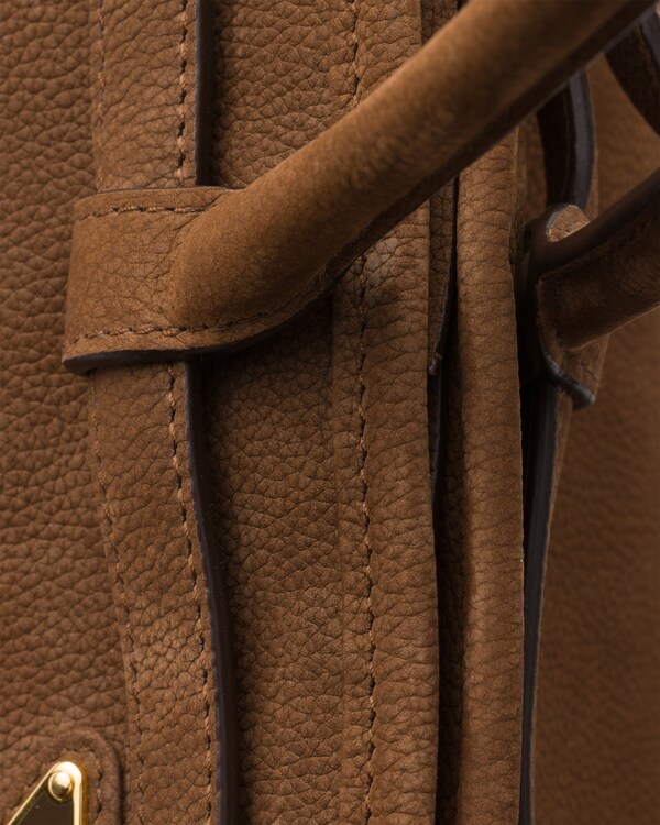 Prada Bonnie large nubuck leather handbag - Cocoa Brown Prada Bonnie large nubuck leather handbag - Cocoa Brown