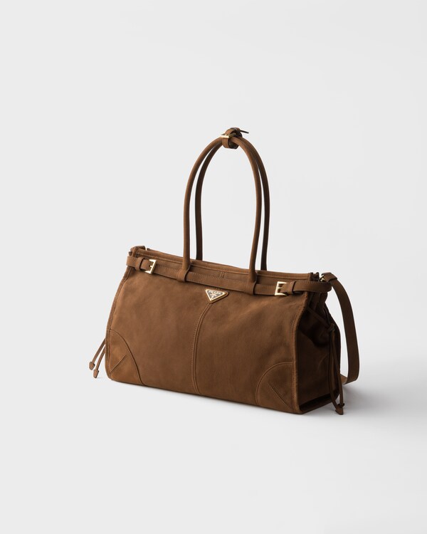 Prada Bonnie large nubuck leather handbag - Cocoa Brown Prada Bonnie large nubuck leather handbag - Cocoa Brown