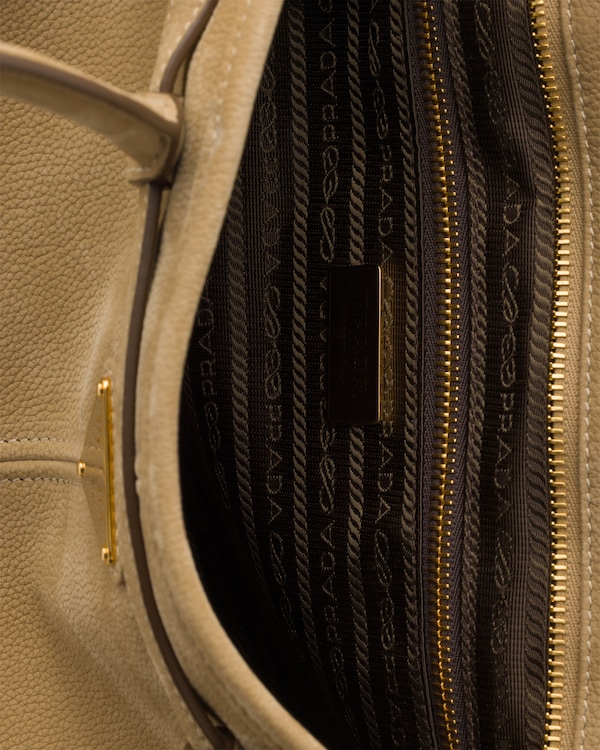 Bolso Prada Bonnie grande de piel nobuk - Beige Desierto Bolso Prada Bonnie grande de piel nobuk - Beige Desierto