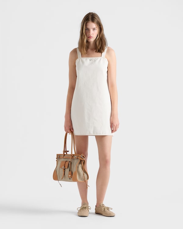 Prada Bonnie linen and leather tote bag - Rope/Natural Prada Bonnie linen and leather tote bag - Rope/Natural