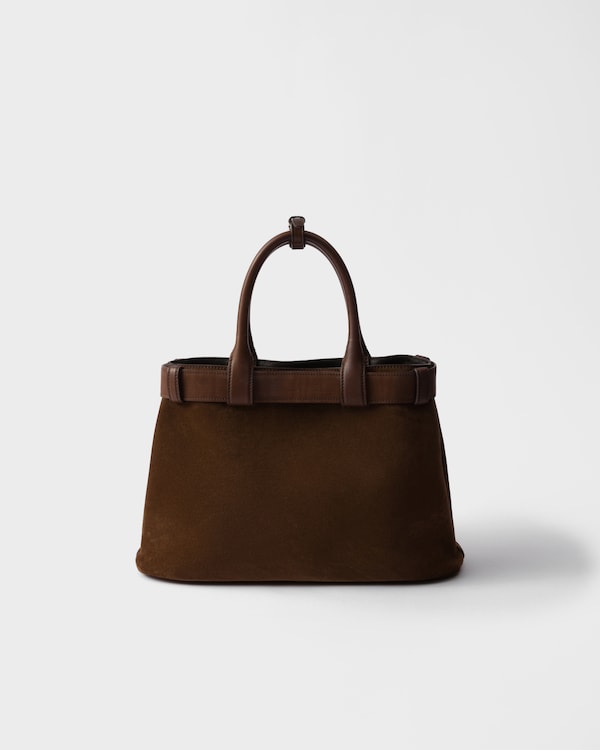 Sac Prada Buckle en veau velours avec ceinture Sac Prada Buckle en veau velours avec ceinture