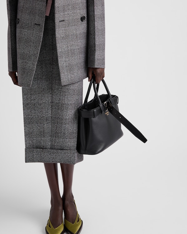 Prada Buckle small leather handbag with belt Prada Buckle small leather handbag with belt