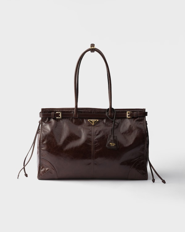 Prada Bonnie extra-large leather bag - Dark Brown Prada Bonnie extra-large leather bag - Dark Brown
