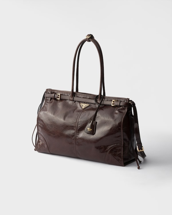 Prada Bonnie extra-large leather bag - Dark Brown Prada Bonnie extra-large leather bag - Dark Brown